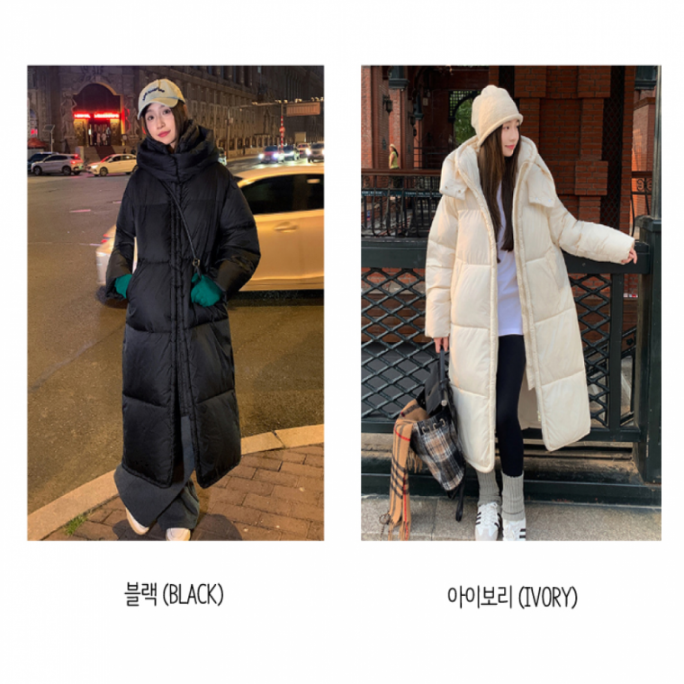 여성롱패딩 2컬러 롱 하이넥 포근 패딩 점퍼 출퇴근 사무실 현장근무복 아웃도어