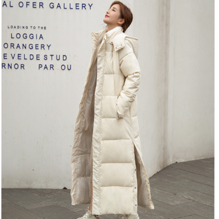 여성롱패딩 2컬러 롱 베이직 옆트임 패딩 점퍼 출퇴근 사무실 현장근무복 아웃도어