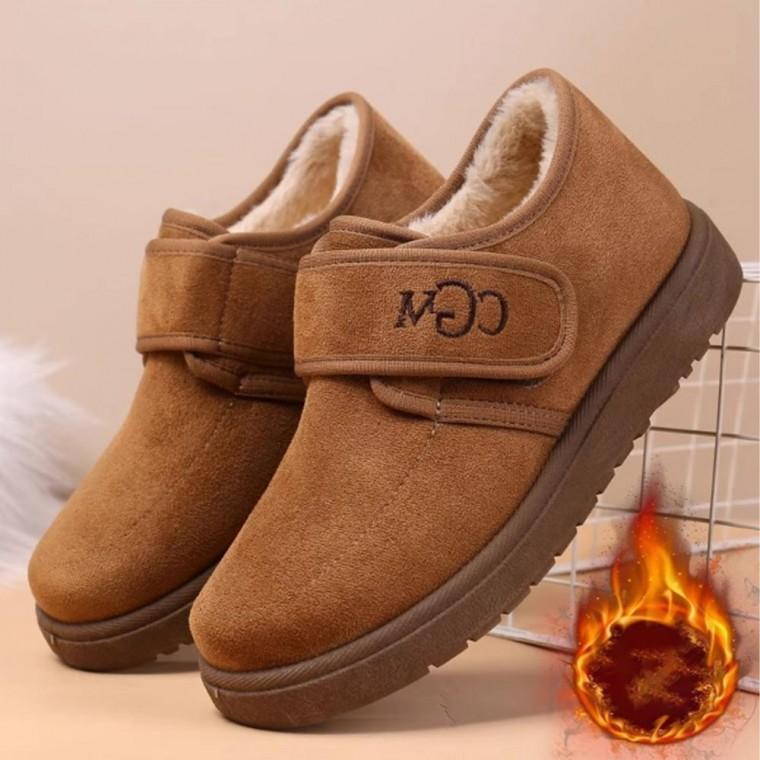 겨울 통굽 부츠 여성 방한 앵클 털 신발 패딩 부츠 방한화