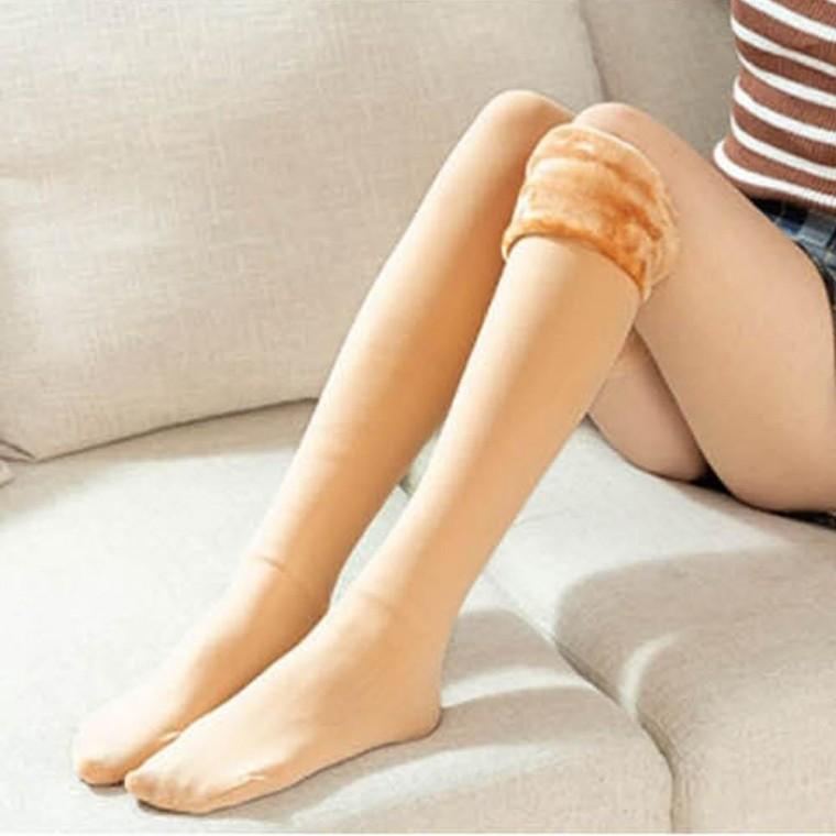 핫 타이즈 스타킹 왕기모 융털 가득한 한파 롱삭스