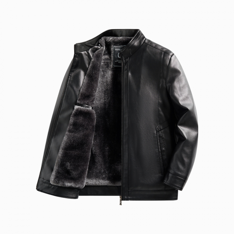 [신속배송] 인기템 한파 융털 안감 레더 바이커 자켓