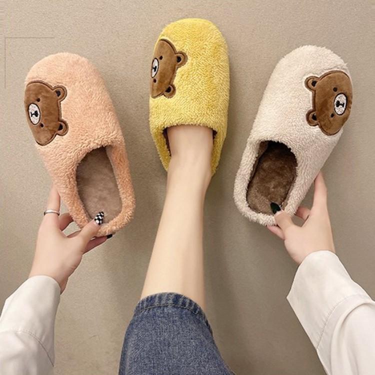 코너 곰돌이 기모 털슬리퍼 털 슬리퍼 털 실내화 거실화 겨울슬리퍼 통굽슬리퍼 곰돌이슬리퍼 곰돌이털슬리