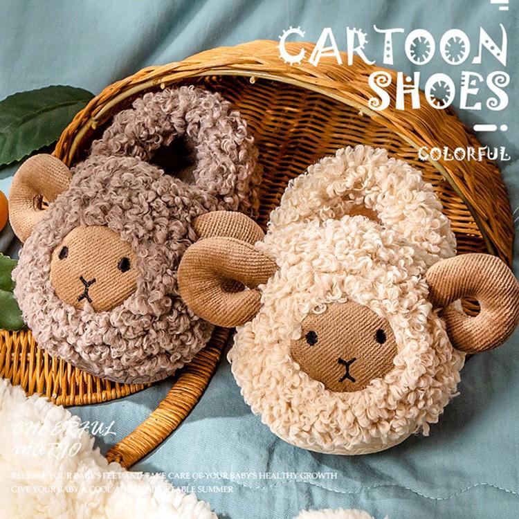 카툰 양 뽀글이 털슬리퍼 겨울 실내화 거실화 겨울슬리퍼 무소음 층간소음방지 홈슬리퍼 귀여운슬리퍼