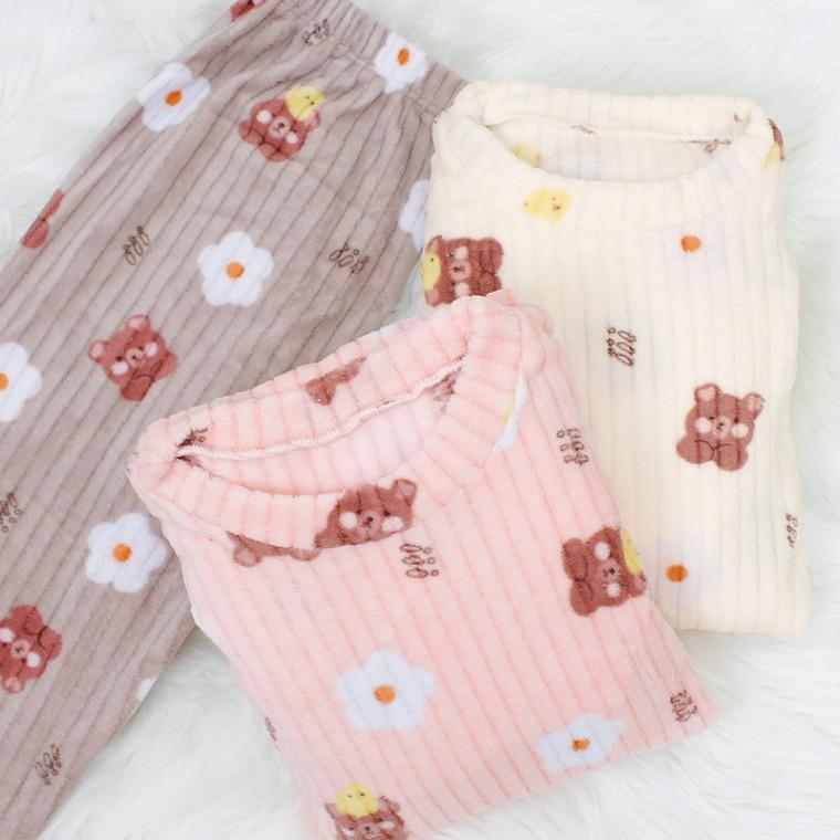 기모 내복 홈웨어 겨울 캐릭터 잠옷 수면 세트