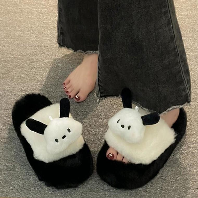 퍼피푸퍼슬리퍼 귀여운 강아지 실내화 통굽 겨울 키높이