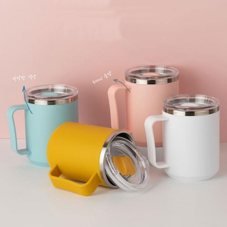 손잡이 스테인레스이중머그 400ml