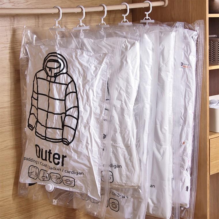 밸브형 압축팩 옷걸이식 진공팩 의류 이불 압축비닐팩