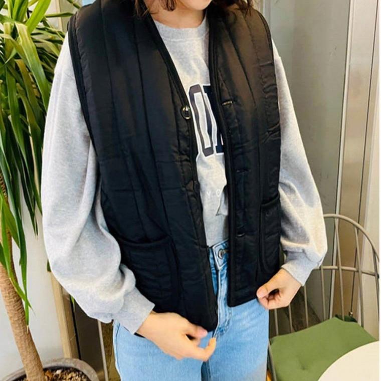 여성 이너 사무실 작업용 캐주얼 안감 퍼 조끼 여성롱 패딩 숏패딩 남자롱 여자숏 남성롱