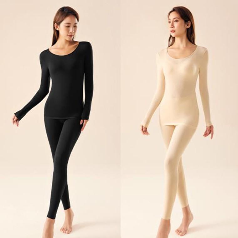 여자 겨울 따뜻하고 얇은 신축성 내의 내복 상하의