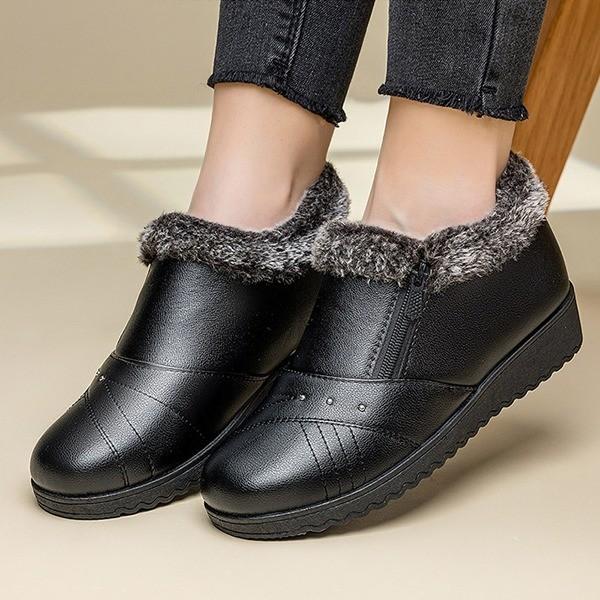 여성용 베이직 털안감 방한 로퍼 겨울신발 어르신털신 겨울털신 보온신발 발편한털신 촌캉스신발