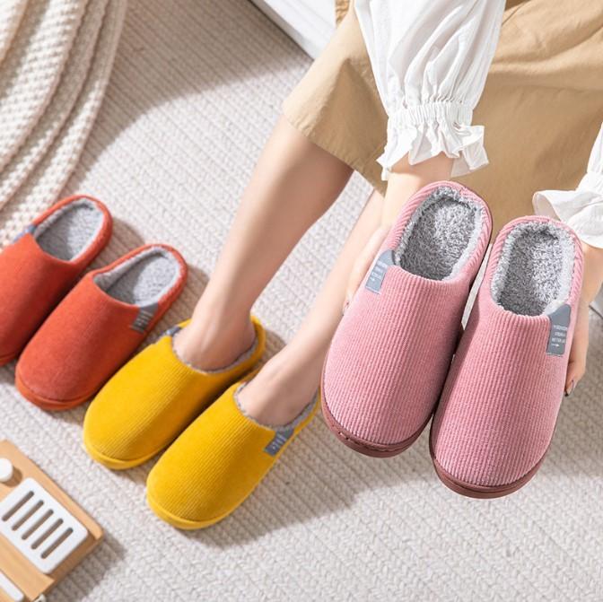 겨울 코듀로이 골덴 벨벳 털 슬리퍼 실내화 신발