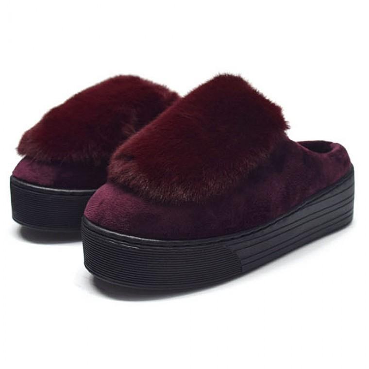 털슬리퍼 슈즈 키높이 여자 데일리 겨울 털실내화