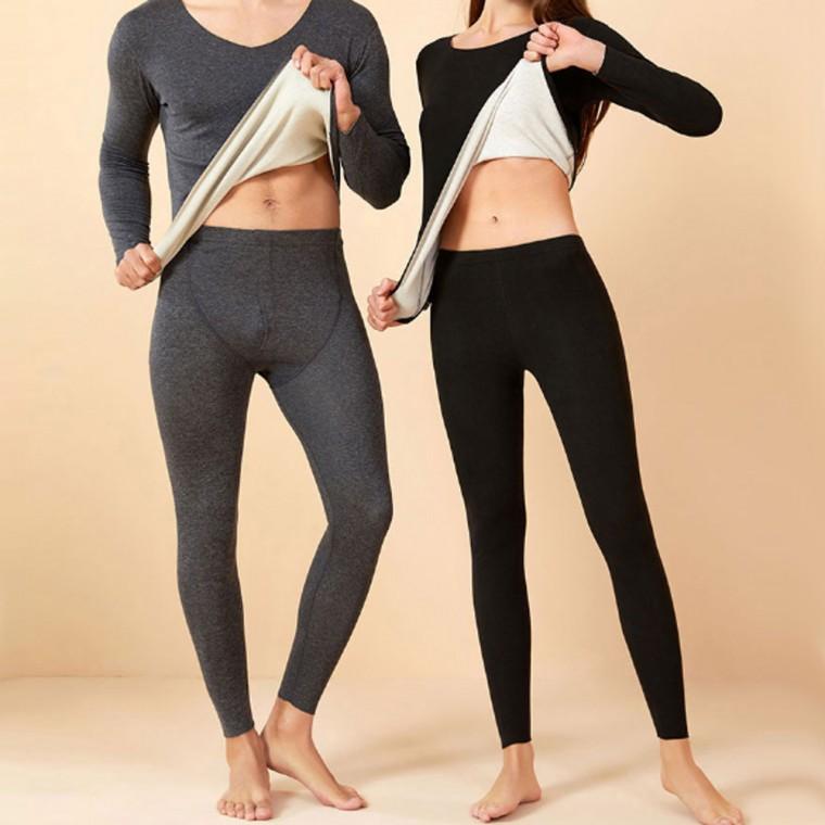 남성 여성 상하의 세트 내복 신축성 슬림 디자인 방한 내복