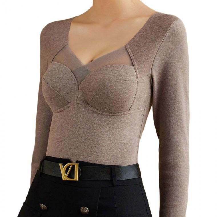 여자 캡내장 겨울 기모 긴팔 내복 데일리 보온 내의