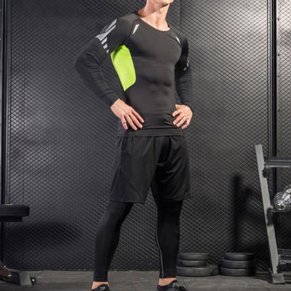 트레이닝세트 남자헬스복 긴팔이너웨어 남성레깅스 타이즈 운동복 스포츠 IS-L04