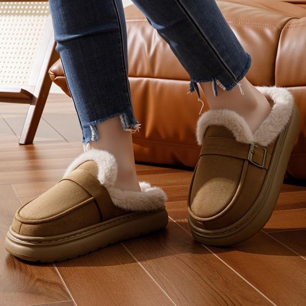 털안감 베이직 여성 버클털 슬리퍼