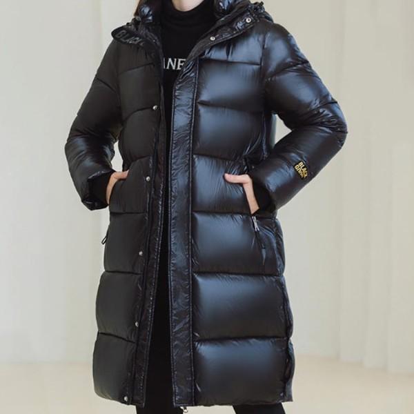 세련된 여성 롱패딩 캐주얼하면서도 스타일리쉬한 적당한 길이감 데일리 롱후드점퍼