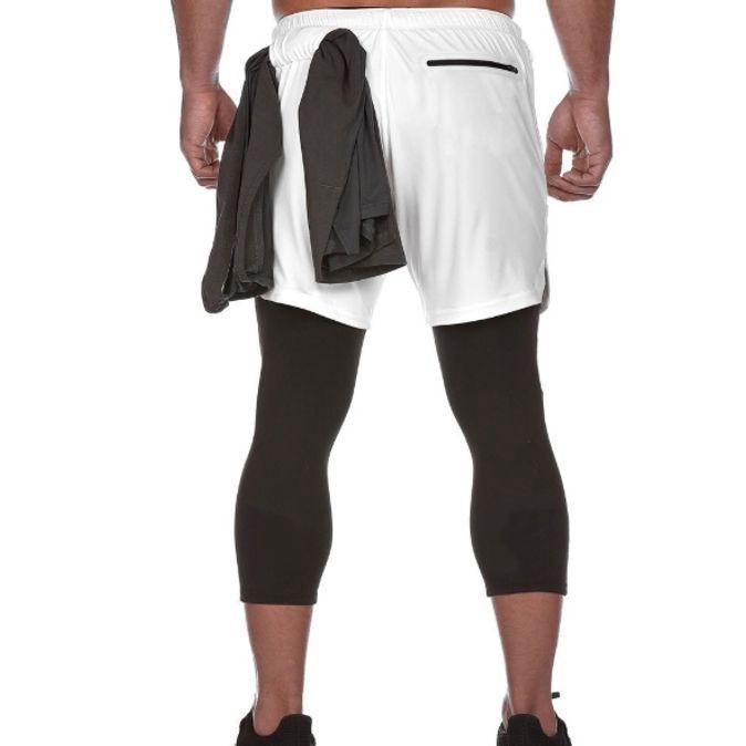 남성 스포츠 반바지 레깅스 포함 트레이닝 반바지