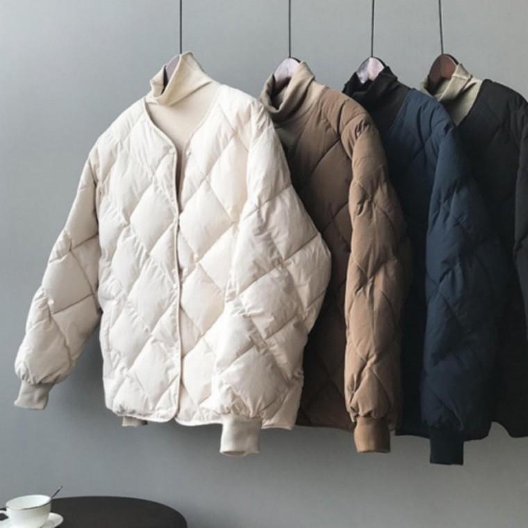 여성 겨울 깔깔이 방한 누빔 점퍼 자켓 경량 패딩