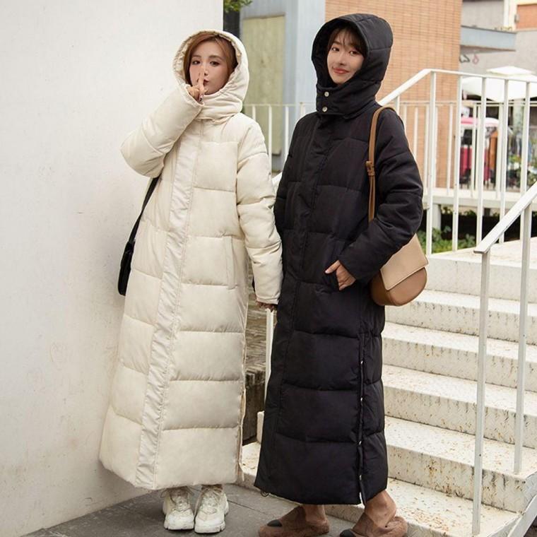 세이츠 사이드 단추 후드 롱패딩 후드롱 점퍼 가벼운