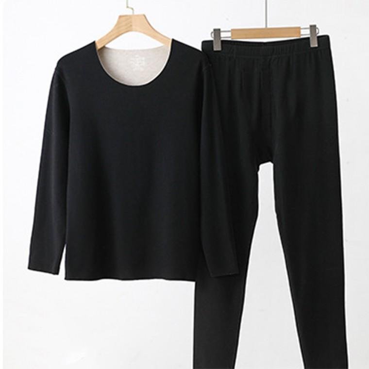 부드러운 남녀공용 보온내복 상하의 세트 겨울 데일리