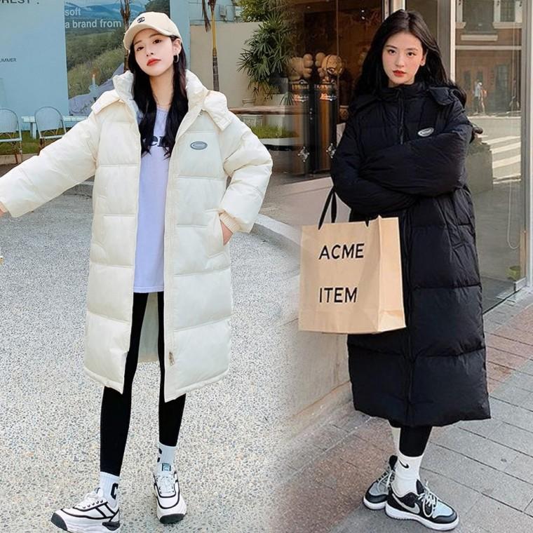 여성 데일리 롱패딩 웰론 벤치코트 롱아우터