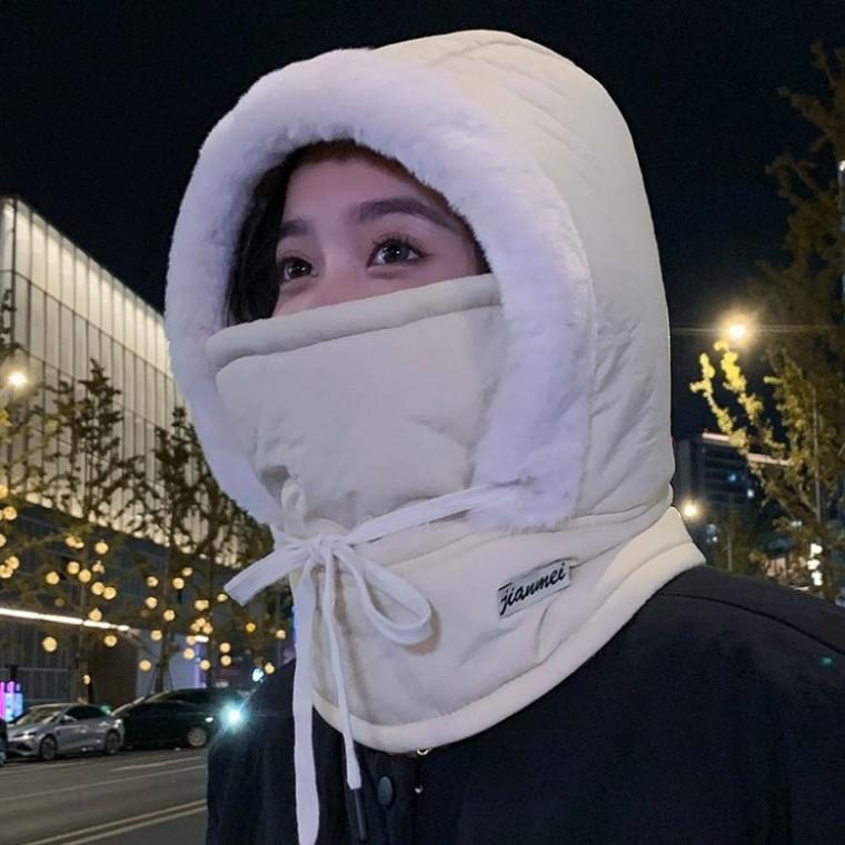 일체형 방풍 바라클라바 방한모자 넥워머 & 비니 & 마스크 / 남녀공용 보온 니트 /