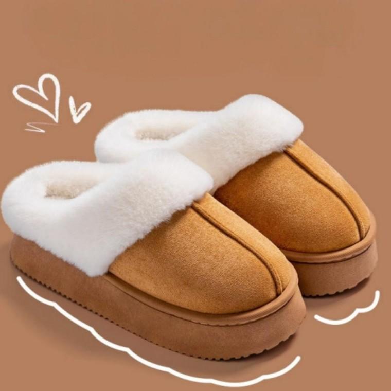 여성 베이직 퍼트리밍 슬리퍼 사무실 털슬리퍼 거실화 겨울 방한 실내화