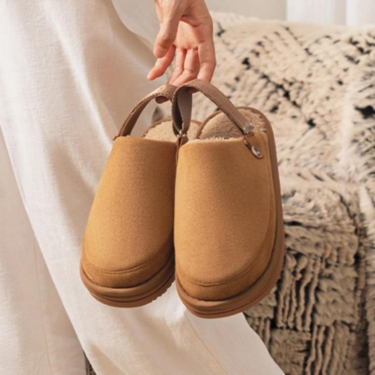 여성 스트랩 털슬리퍼 사무실 퍼슬리퍼 거실화 슬리퍼 방한 겨울