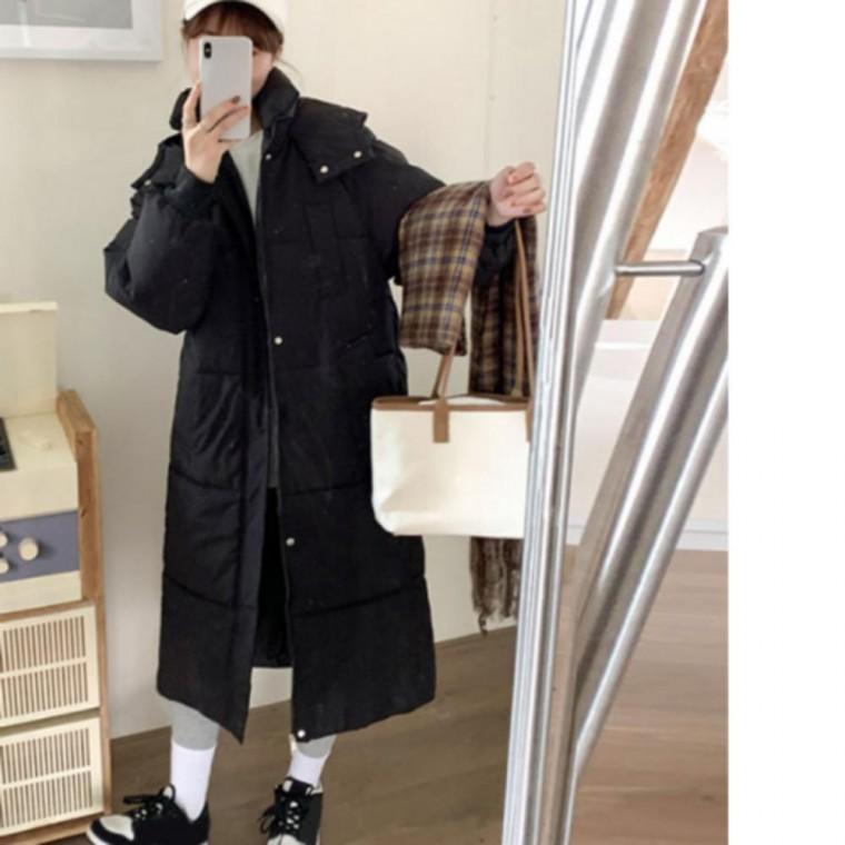 스타일 점퍼 하이넥 패딩 겨울점퍼 롱기장 롱 따뜻한 따뜻한점퍼 롱기장점퍼