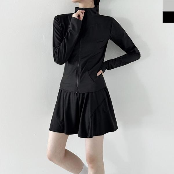 KWW 1008 여자 액티브 슬림핏 집업 자켓