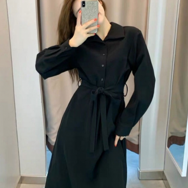 여성 셔츠 코트 원피스 캐주얼 긴팔 레이어드 키라 롱원피스 빅사이즈 아우터 자켓