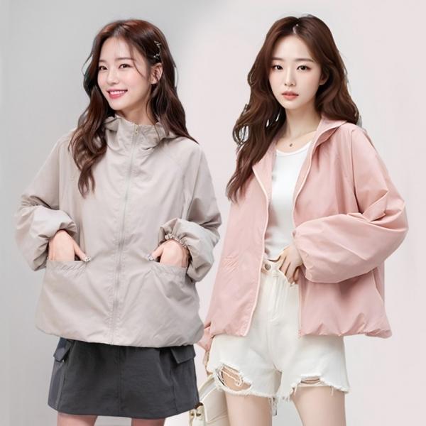 러블리 여성 봄 자켓 간절기 루즈핏 바람막이