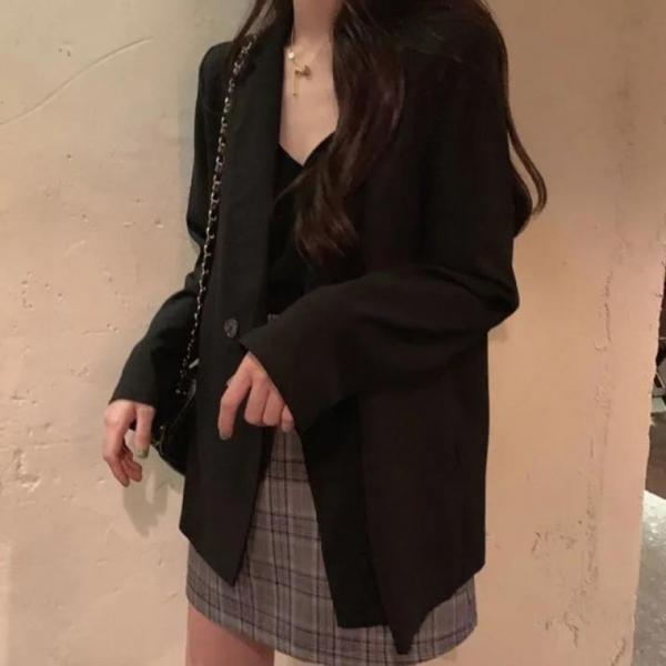 베이직 여성 자켓 블레이저 자켓 박시핏 여자 아우터