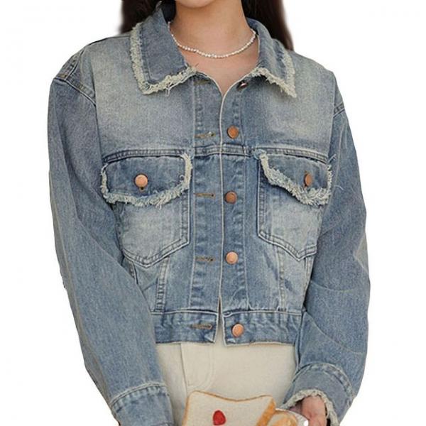 여셩 트렌드 신상 크롭 청자켓 인기 아우터 패션 잠바