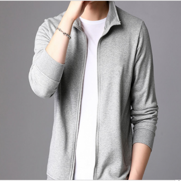 간절기 트레이닝 자켓 하이넥 남성 무지 스 집업
