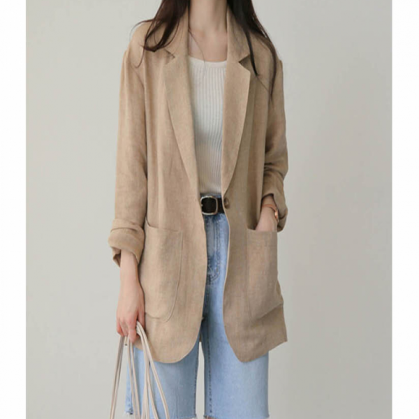 여성마이 린넨자켓 여자 여름자켓 시원한린넨소재 정장 사무실 하객룩