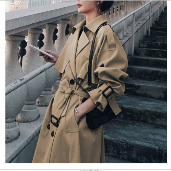 여성트렌치코트 간절기 2컬러 트렌치 코트 캐주얼 롱자켓 루즈핏 정장 출퇴근 하객룩