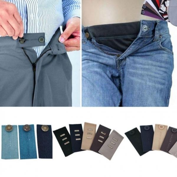 바지 청바지 슬랙스 허리 조절 연장 확대 탭 후크 5P 수선 단추 수선용 셀프 자켓