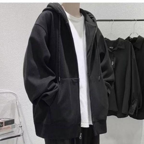 집업 후드 봄 가을 남녀공용 캐주얼 아우터 기모안감 점퍼 집업 점퍼 봄가을아우터 캐주얼 패션아우터