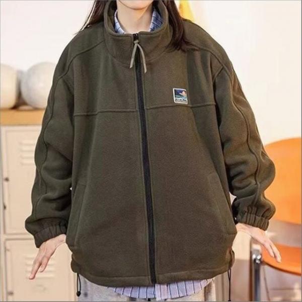 여성 루즈핏 캐주얼 후리스 집업 데일리 플리스 점퍼 3색