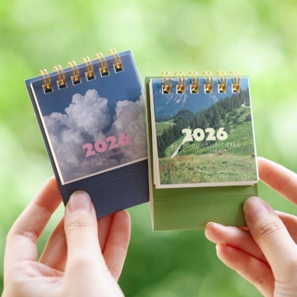 귀여운 미니 스탠딩 탁상 2026 달력 캘린더