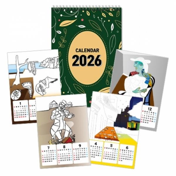 2026년 명화그리기달력-초록