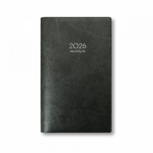 [양지사] 2026년 다이어리 먼슬리56 [스틸그레이] / 86x145mm