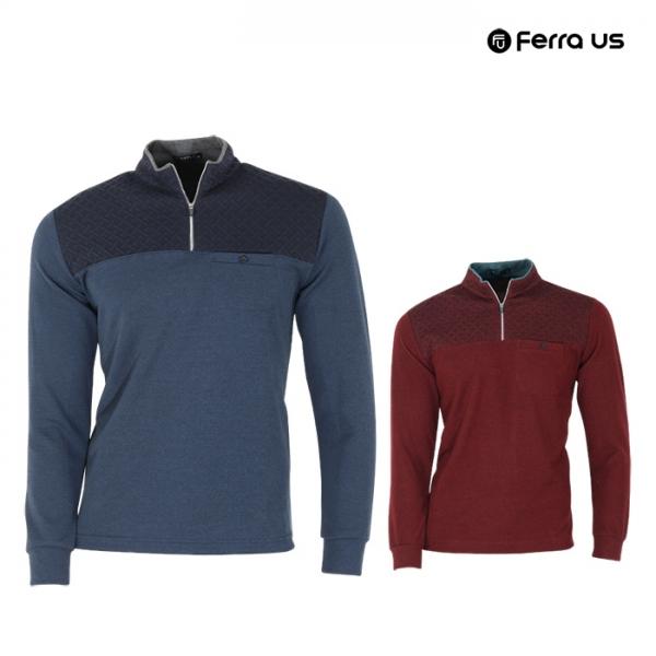 페라어스 남성 골프 탑배색 반집업 티셔츠 CTMY2026F2