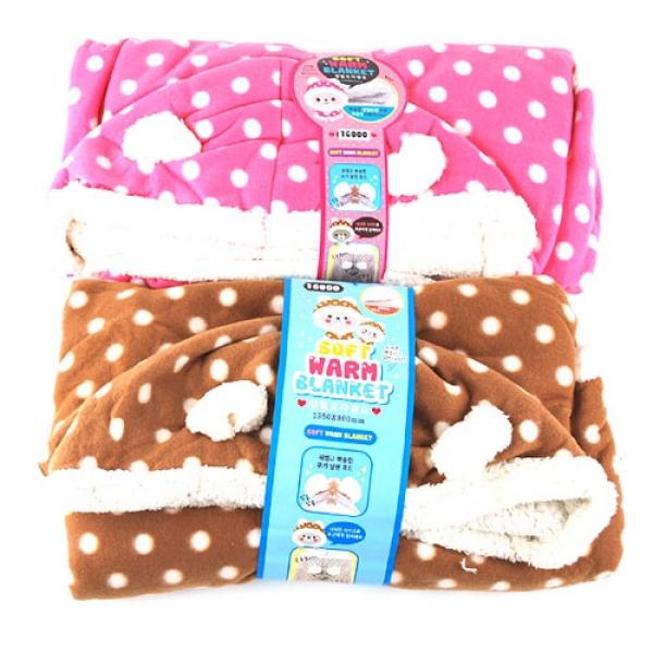 D11] 16000 뽀송뽀송 양털 담요 [갈색] 1개