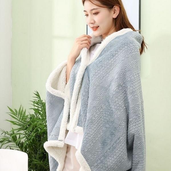 양털 똑딱이 담요 극세사 망토 어깨 무릎 담요