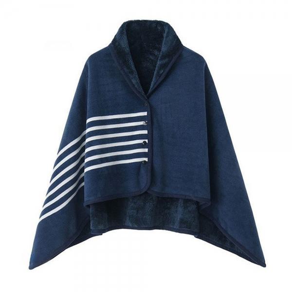 포근라인 똑딱이 극세사 망토 담요 기모블랭킷