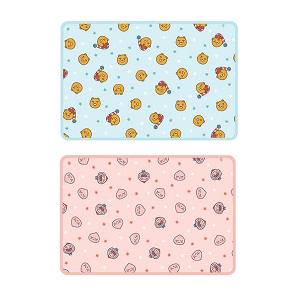 카카오프렌즈 라이언 어피치 드로잉 극세사 무릎 담요 똑딱이