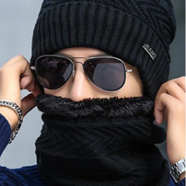 [ABC0535] 겨울모자 넥워머 세트 니트 바라클라바 스키 보드 융털 기모 당일발송